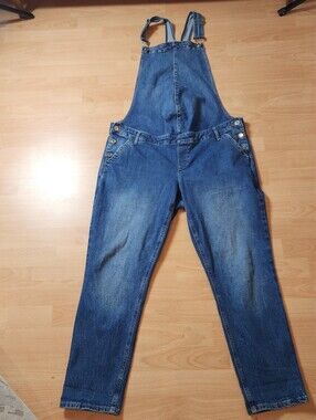 Size Large Gap Maternity Denim Overalls Medium Wash
